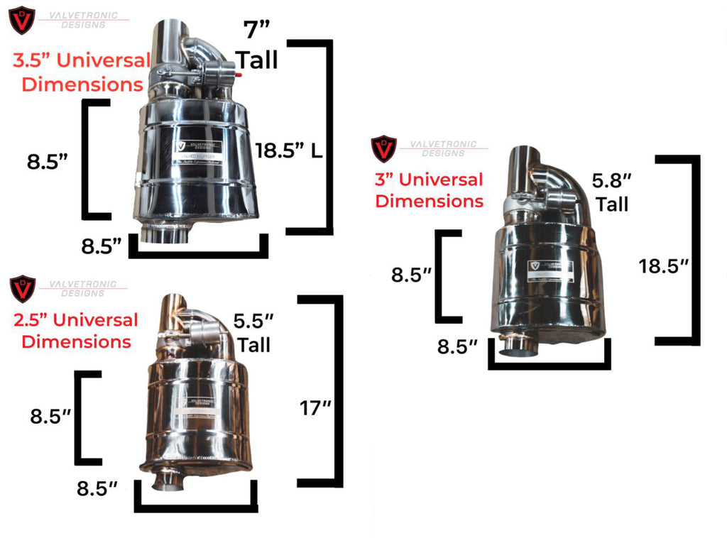 Valvetronic Universal Valved Muffler Kit | UVM.63MM.x1