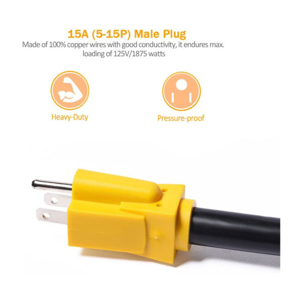 SnowyFox RV 15Amp to 50Amp Adapter – 15Male - Image 5