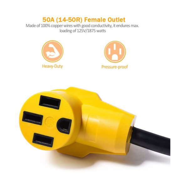 SnowyFox RV 15Amp to 50Amp Adapter – 15Male - Image 2